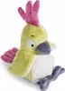 A plush toy parrot sitting on a white background. Produktbild-Vorschau