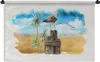MuchoWow® Wandteppich Wandbehang Vogel - Stange - Strand Produktbild-Vorschau 1