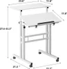 Bureau debout - Table à roulettes réglable en hauteur - Voir les images du produit 7