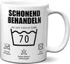 TassenKing Tasse mit Spruch Schonend behandeln Das gute Produktbild-Vorschau 1