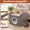COSTWAY Maison pliable pour chat, grotte pour chat avec Voir les images du produit 5