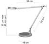 Unilux LED Schreibtischlampe Senza dimmbar silbergrau Produktbild-Vorschau 10