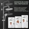 Duschsystem mit Thermostat, Regendusche, Handbrause, 3 Strahlarten, Chrom Podgląd zdjęcia produktu