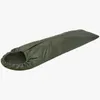 A green sleeping bag cover laid out on a white background. Voir les images du produit