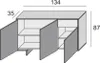 Sideboard Dbakayok, Wohnzimmer-Sideboard, Wohnzimmer-Buffet Produktbild-Vorschau 5