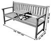 Gartenbank Akazie 157 cm 3-Sitzer Sitzbank LAURA Produktbild-Vorschau 3