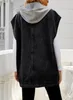 ASKSA Damen Jeansweste Kapuze aermellos Laessige Locker Produktbild-Vorschau 3