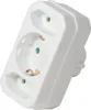 Logilink Steckdosenadapter 2x Euro und 1x Schukon weiß Náhľad obrázku produktu 1