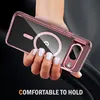 A hand holding a pink, clear phone case with a magnetic ring on the back. Náhled obrázku produktu
