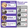 Dampfreiniger, 1500W handdampfreiniger & Dampfbesen, 15s Produktbild-Vorschau 8