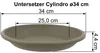 MePla - Set - Pflanzkübel Cylindro ø 35 + Untersetzer ø 34 Produktbild-Vorschau 3
