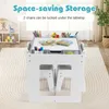 COSTWAY Tavolo per bambini 3 in 1 con 2 sedie, set di sedie Anteprima dell’immagine prodotto 5