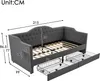 okwish Rozkládací pohovka denní postel 90x200 cm s Náhled obrázku produktu 7