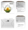 Creano Teekanne aus Glas mit Deckel für 500ml Tee für Produktbild-Vorschau 6
