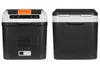 Two views of a portable cooler/refrigerator, one front and one side. Produktbild-Vorschau