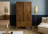 MASSIVMOEBEL24 Kleiderschrank Mango 100x60x180 braun geölt Produktbild-Vorschau 3