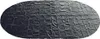 A black oval pool cover laid out flat. Produktbild-Vorschau