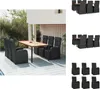 vidaXL 7-tlg. Garten-Essgruppe Schwarz Poly Rattan & Produktbild-Vorschau 1