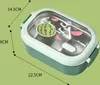 Bento-Lunchbox, tragbar, sicher, auslaufsicher, unterteilt, Produktbild-Vorschau 4