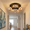 5-lichts plafondlamp Lumina zwart met amber glas Productafbeelding-voorbeeld 6