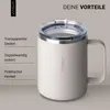 Thermobecher Edelstahl 350ml Henkel Kaffee Becher Produktbild-Vorschau 2