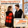 Graphen-Heizponcho mit Kapuze, 3 Temperaturstufen, Produktbild-Vorschau 5