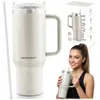 Berdsen Vakuum-Thermosbecher mit Strohhalm 1180 ml Creme Produktbild-Vorschau 1