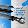 HEXIM Kabelkanal 4 Meter (2 Leisten) 68x18mm schwarz PVC Produktbild-Vorschau 4