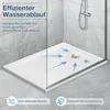 Eikuavons Acryl Duschtasse 120x90 cm Weiß, 4 cm flach, Produktbild-Vorschau 5