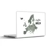 MuchoWow® Laptop Aufkleber Sticker Cover Europa Karte - Produktbild-Vorschau 1