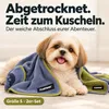 FLUFFINO® Hundehandtuch Mikrofaser 2er-Pack 90 x 50 cm Grau Produktbild-Vorschau 8