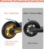 A split image comparing the wheels and bearings of a scooter, highlighting features of the VEVOR brand. Náhled obrázku produktu