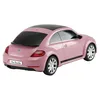 A pink Volkswagen Beetle toy car is shown from a rear-quarter angle on a white background. Náhled obrázku produktu