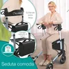 ELONEO rollator pieghevole e leggero con sedile, rollator Anteprima dell’immagine prodotto 3