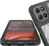 A product shot of a phone case with a phone inside, shown from a diagonal angle. Podgląd zdjęcia produktu
