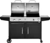 Gaz- und Holzkohle-Grill 2-in-1 "Western" - Schwarz Produktbild-Vorschau 4