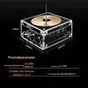 A product shot of a mini Tesla coil speaker with dimensions and specifications displayed. Produktbild-Vorschau