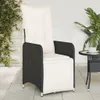 vidaXL Gartensessel Verstellbar mit Kissen Schwarz Poly Produktbild-Vorschau 2