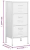 vidaXL Lagerschrank Weiß 42,5x35x101,5 cm Stahl Produktbild-Vorschau 8
