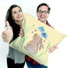 Mr. & Mrs. Panda kissen für sofa Hase Blume - Gelb Pastell Produktbild-Vorschau 4
