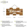 levandeo Schild Welcome Holz 50x23cm Dekoschild Wanddeko Produktbild-Vorschau 2