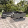 vidaXL 12-tlg. Garten-Lounge-Set mit Auflagen Poly Rattan Produktbild-Vorschau 2