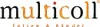 The image displays the brand name "multicoll" with a tagline "Folien & Bänder" below it. There is a small red dot above the 'i' in "multicoll". Produktbild-Vorschau