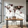 3D-Wandkunst aus Holz, Weltkarte, große Wanddekoration aus Produktbild-Vorschau 9