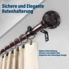 8er-Pack schwarze verstellbare Gardinenstangenhalterungen Produktbild-Vorschau 5