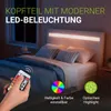 Postel Verona 200225, čalouněná, s LED osvětlením, rošt a Náhled obrázku produktu 7