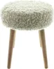 Hocker "Schaffell" aus Holz & Kunstfell, Ø 35 x 45 cm, Produktbild-Vorschau 2