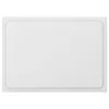 A white rectangular cutting board with a raised edge. Produktbild-Vorschau