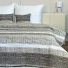 Copriletto 220x240 + 2x 40x40cm - Tavira strisce beige Anteprima dell’immagine prodotto 2