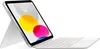A tablet computer with a keyboard accessory, shown from a diagonal angle against a white background. Produktbild-Vorschau